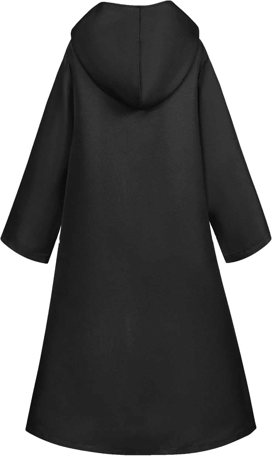 Kids Knight Costume with Hooded Cloak, Medieval Halloween Wizard Tunic Robe for Boys Girls, Cosplay Cape Ages 4-15 - Image 3