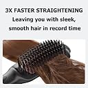 LANDOT Hair Straightening Brush Negative Ion Ceramic Straightener Brush with Adjustable Temp for All Hair Types - Electric Heated Hot Hair Brush for Smooth Frizz-Free Hair gallery image