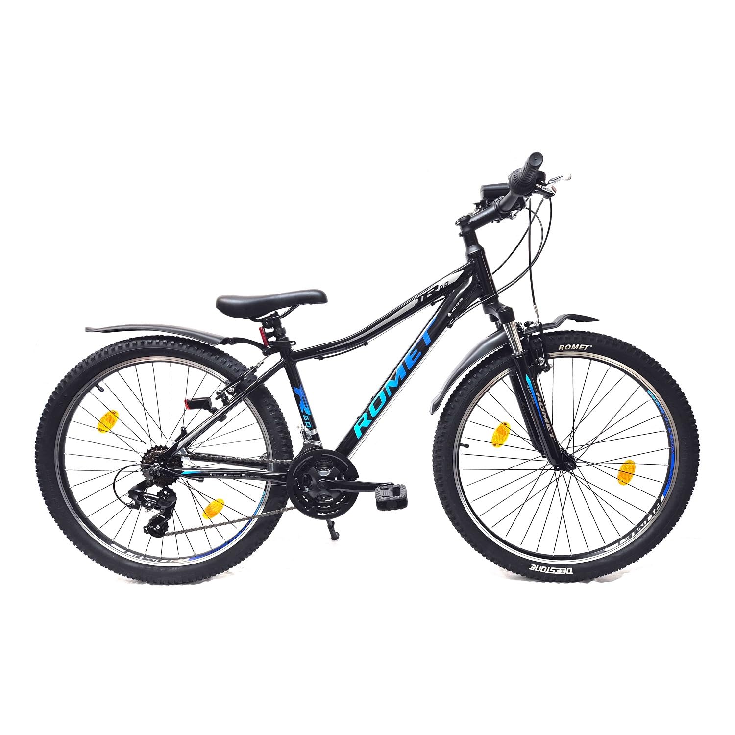 Romet 26 Zoll Rambler JR 6.0 Mountainbike 21-Gang Kettenschaltung, V-Bremsen, Alurahmen, nach STVO Sport & Freizeit