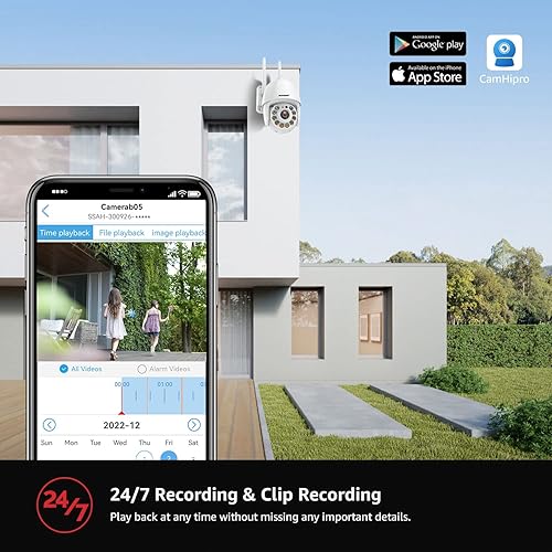 Miniatura 7 de Cámara de seguridad al aire libre cámara IP inalámbrica WiFi sistema de seguridad para el hogar visión de 360 detección de movimiento seguimiento