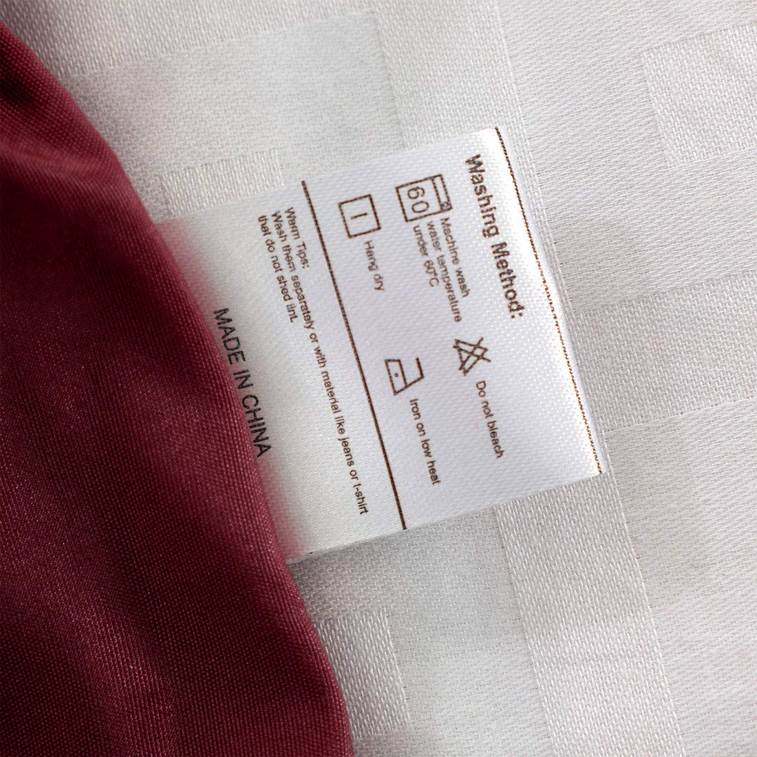PiccoCasa Faldón de Cama elástico con Volantes, Cenefa de Cama Envolvente, Marco de Microfibra cepillada con Volantes de 38 cm (Doble, borgoña)