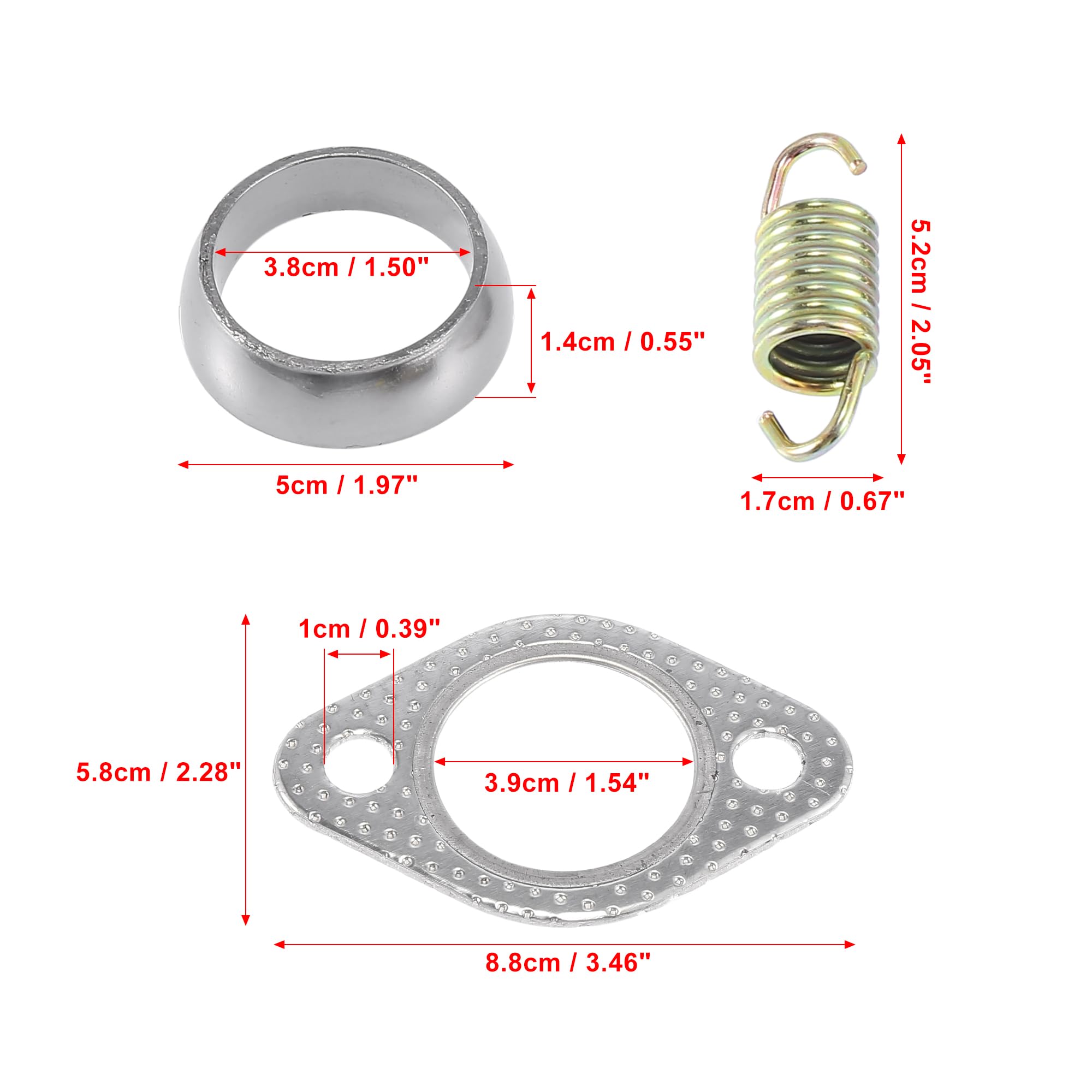 Rzr Polaris Exhaust Muffler Silencer Gasket Seal Spring Kit For Polaris RZR 4 Dichtungen Federn Für RZR 900