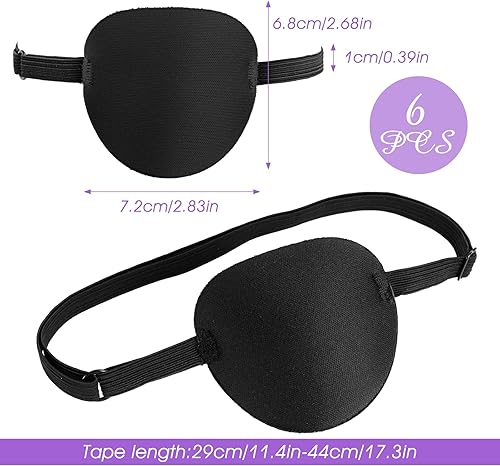 Miniatura 4 de WLLHYF 6 parches para los ojos, parches ajustables para los ojos de adultos y niños, parches médicos para ojos perezosos para ojos izquierdos o