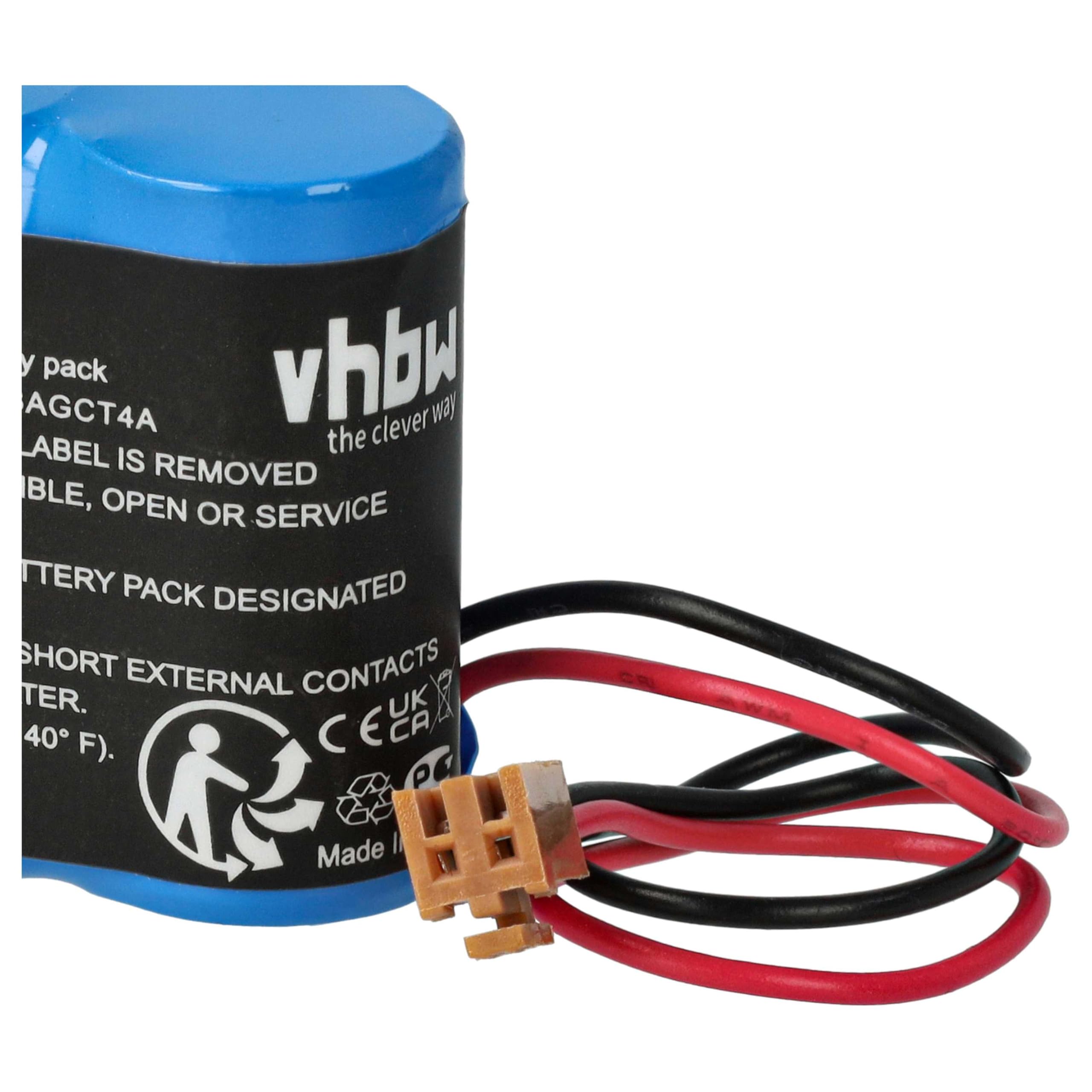 vhbw 5X batería reemplaza Dantona Matt Pack (con Conector marrón) para Controlador de periférico (2400 mAh, 6 V, Li-MnO2)
