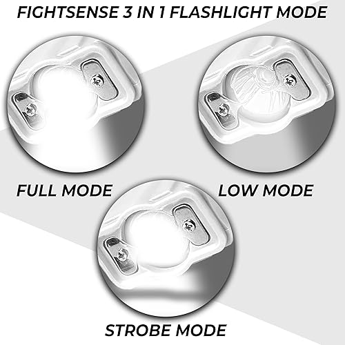 Miniatura 33 de FIGHTSENSE Pistola aturdidora de linterna para defensa personal - Pistola aturdidora recargable para mujeres - Linterna compacta y potente de Negro