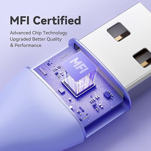 Miniatura 4 de Paquete de 3 cargadores para iPhone de 10 pies con certificación MFi de Apple, cable Lightning de carga rápida compatible con iPhone 14, 13, 12, 11