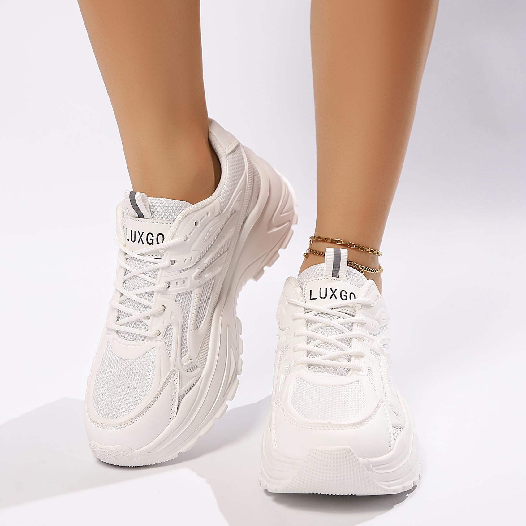 Zapatillas Deportivas Plataforma Mujer Blancas Suela Gruesa Cómoda Tacón Cuña Casual Moda