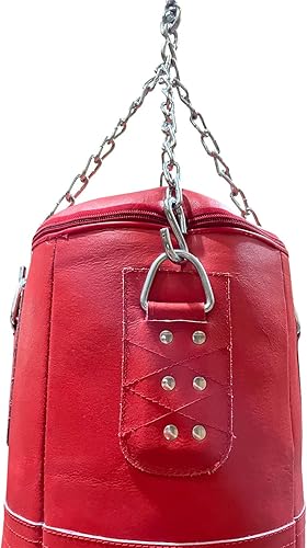 Miniatura 7 de Ringside Bolsa pesada de cuero relleno suave de 100 libras, saco de boxeo resistente para boxeo, artes marciales mixtas, muay thai y entrenamiento