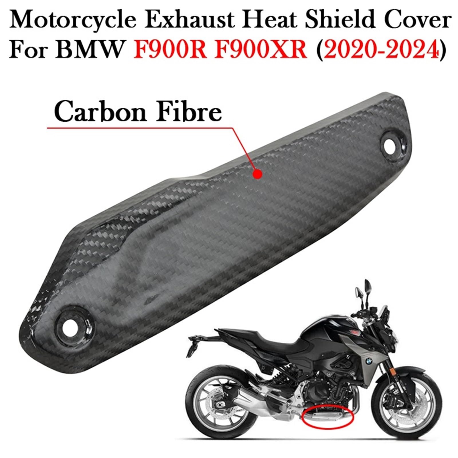 Scudo termico silenziatore Protezione antiscottatura per tubo di scarico anteriore, silenziatore, adatta per BMW F900R F900XR F900 R XR 2020-2024