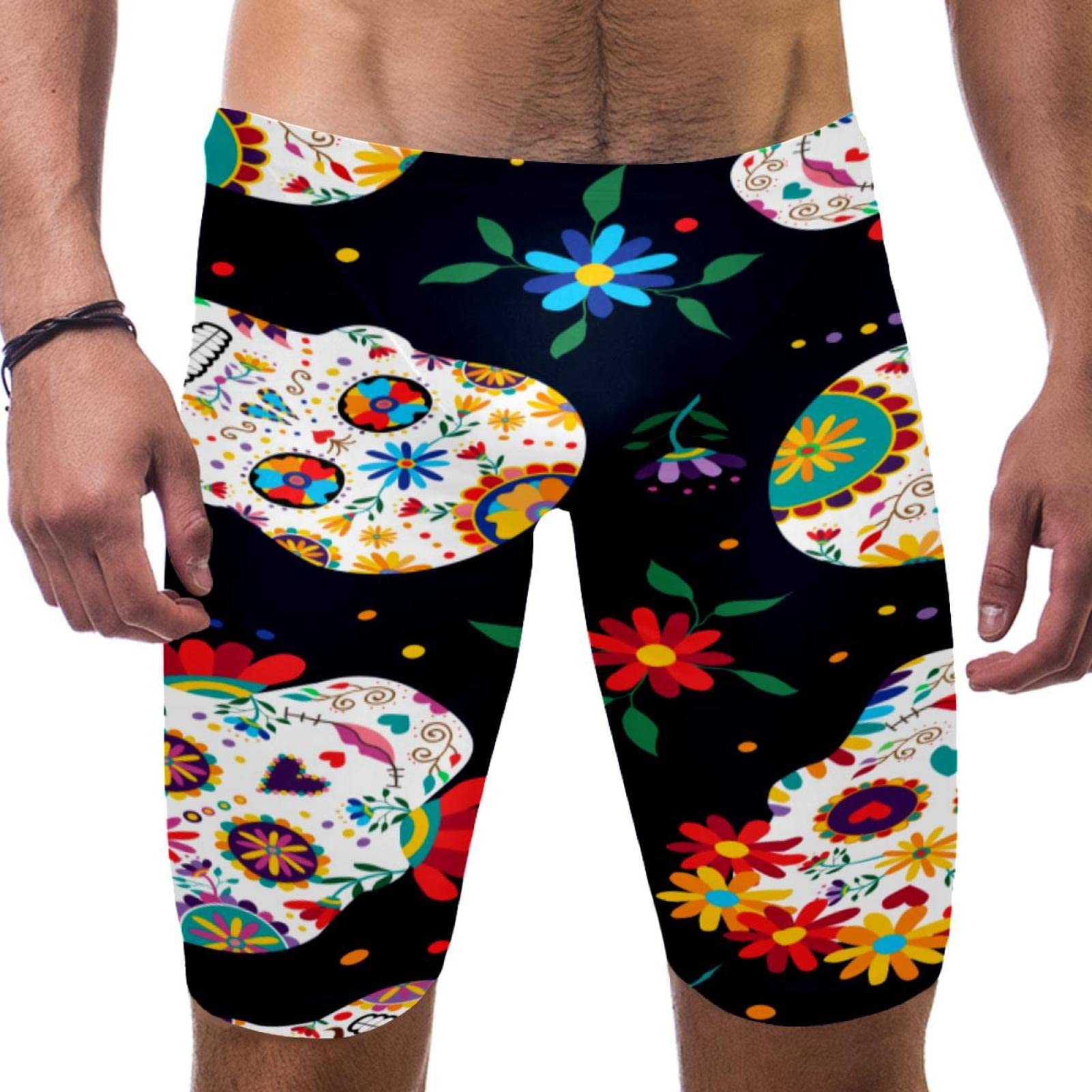 Jammers de natación floral para hombre en talla S con diseño multicolor 7