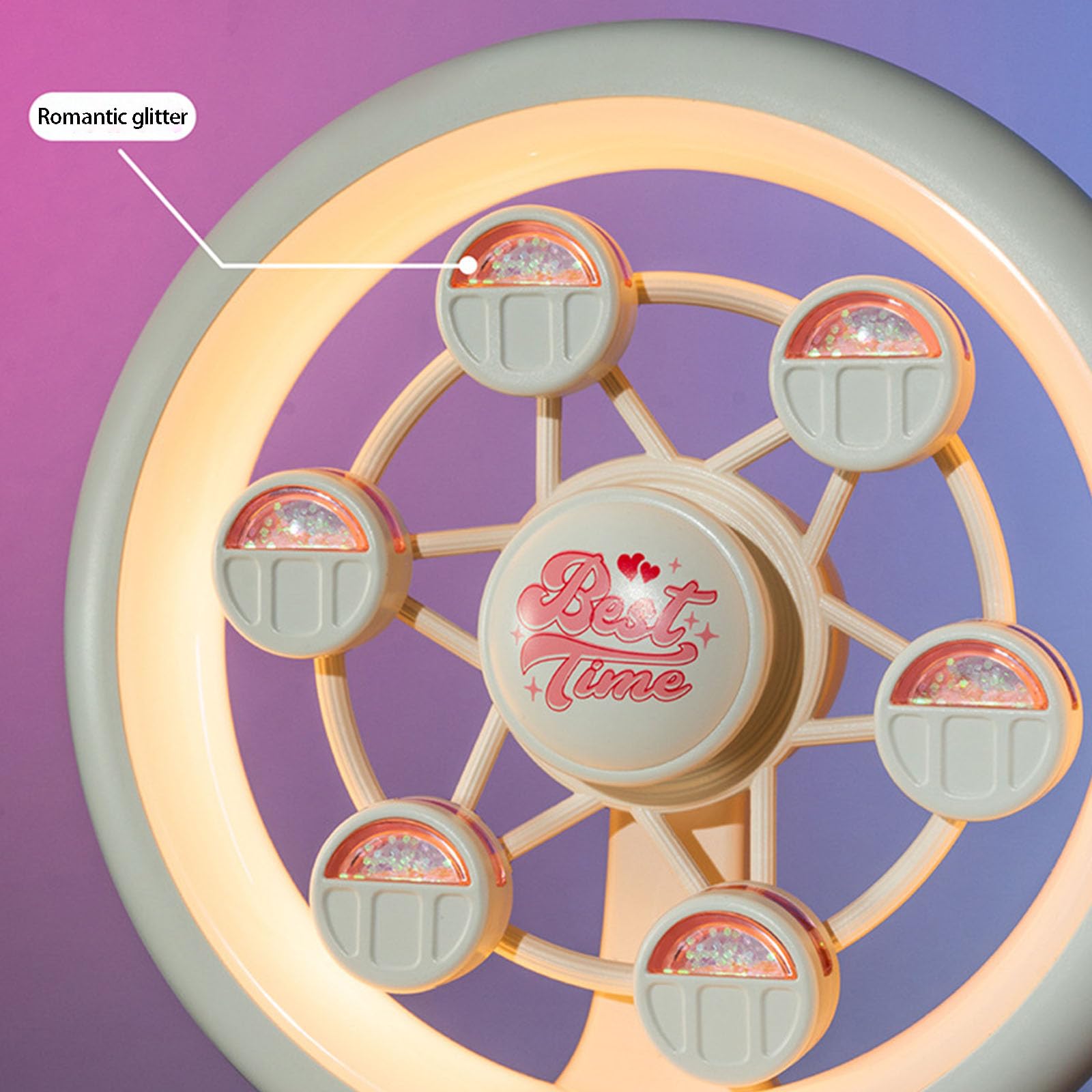 Rotante a forma di ruota panoramica LED lampada da notte con built-in in Music Box ed effetti di luce di sincronizzazione adatto per regali decorazioni natalizie luci
