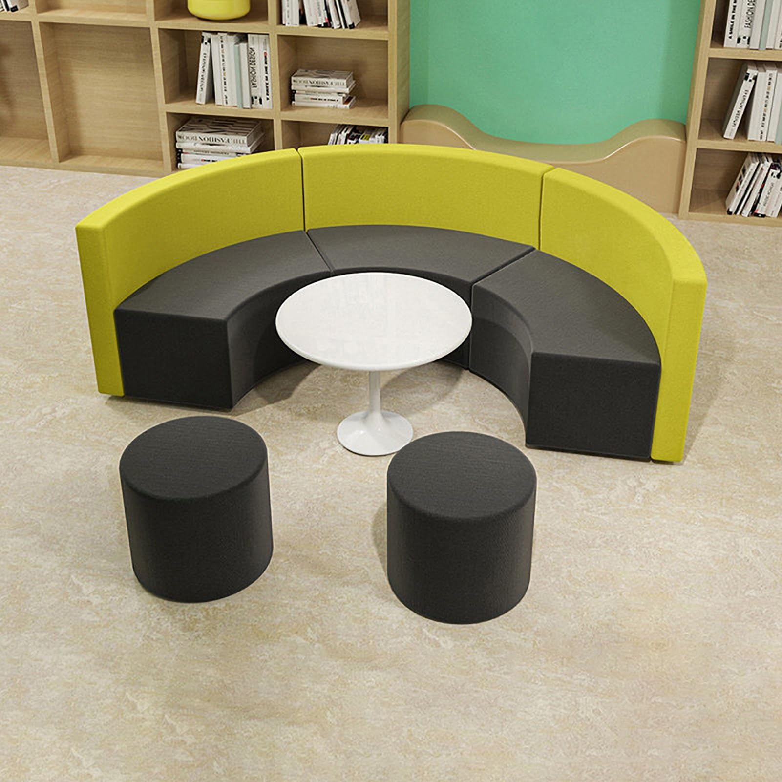 Juego de sofá de recepción con mesa de café, diseño moderno para sala de oficina y sala de espera