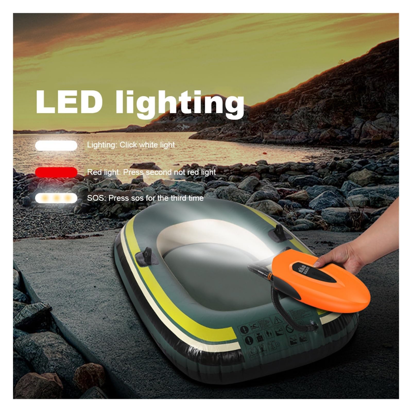 Pompka do deski SUP 20PSI z automatycznym wyłączaniem, elektryczna pompka powietrza, cyfrowy wyświetlacz, pompka do deski SUP,Silna moc