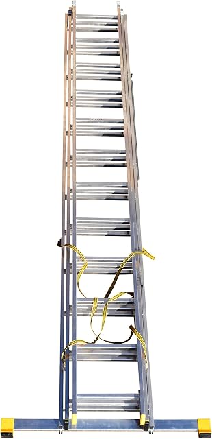 7.96m 3 Section TRADE MASTER Extension Ladder with Integral Stabiliser Bar
