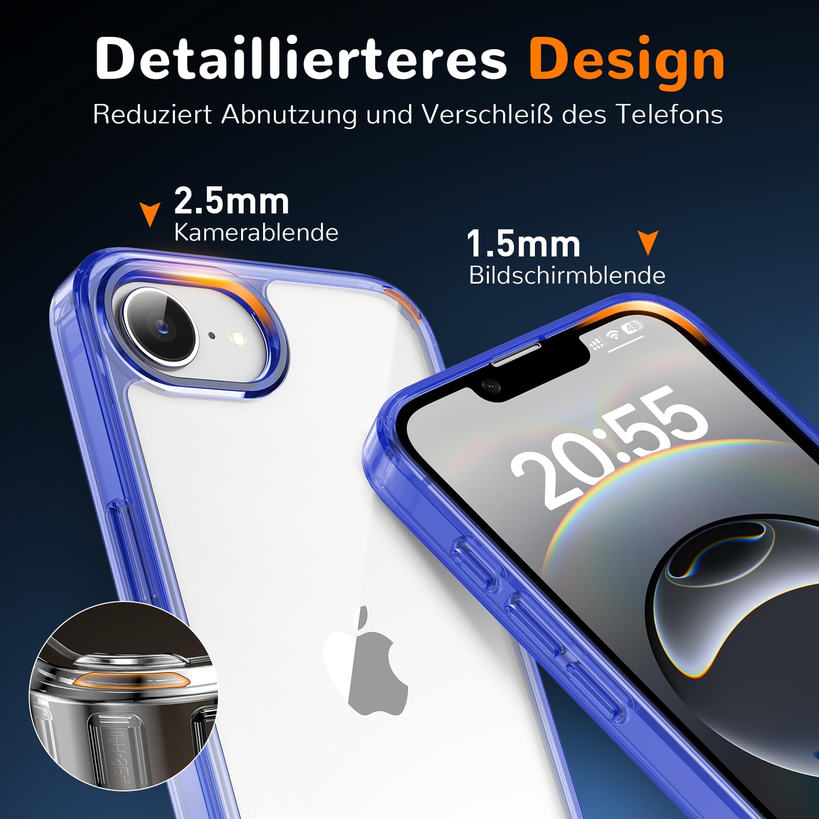 Clear Case for iPhone 15, Ultra Thin, Shockproof TPU Cover, Anti-Yellowing, Crystal Clear, Phone Case for Apple iPhone 15 - Clear — view 500