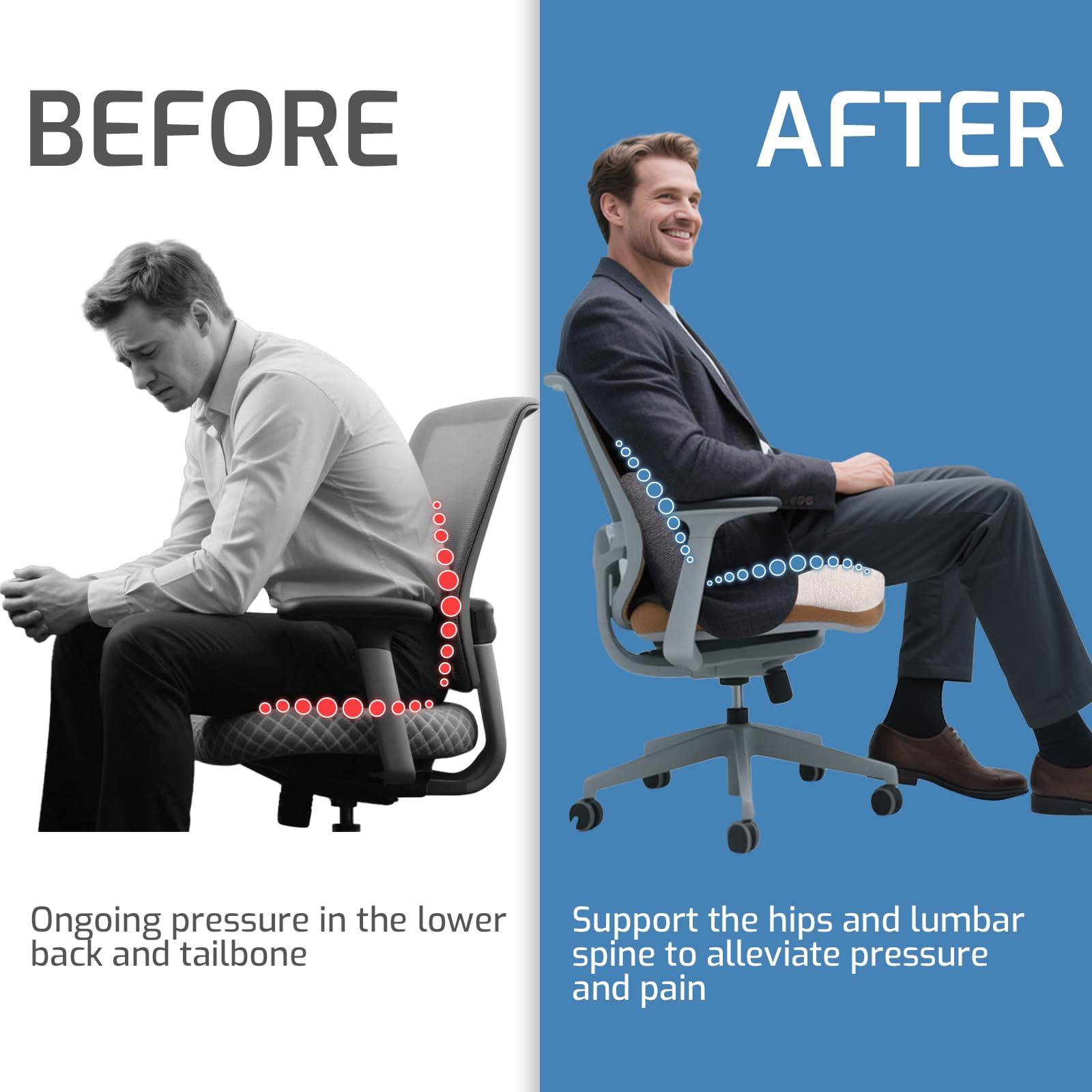Amazon.com: XZdream Memory Foam Seat Cushion,Office Chair Cushion