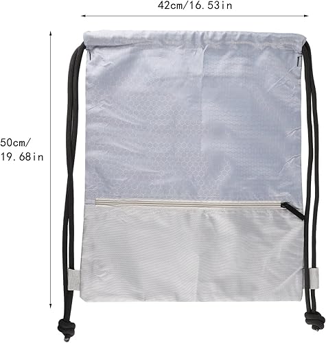 Miniatura 3 de Bolsa mochila con cordón, mochila impermeable con cordón y bolsillo con cremallera, bolsas de gimnasio con cordón, bolsa de natación para hombres y