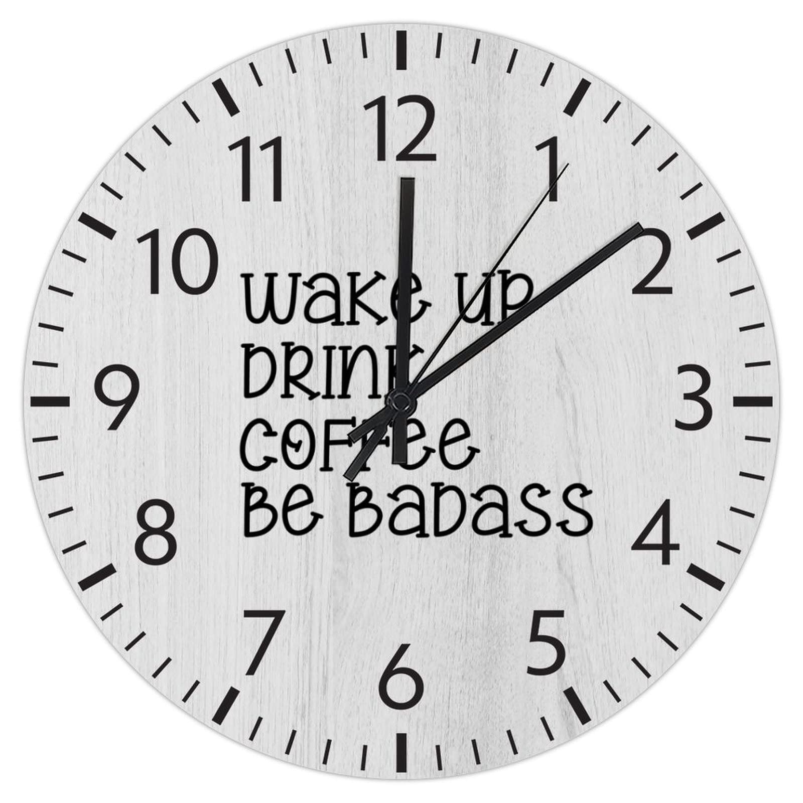 Horloge murale pour chambre et cuisine avec chiffres bien lisibles
