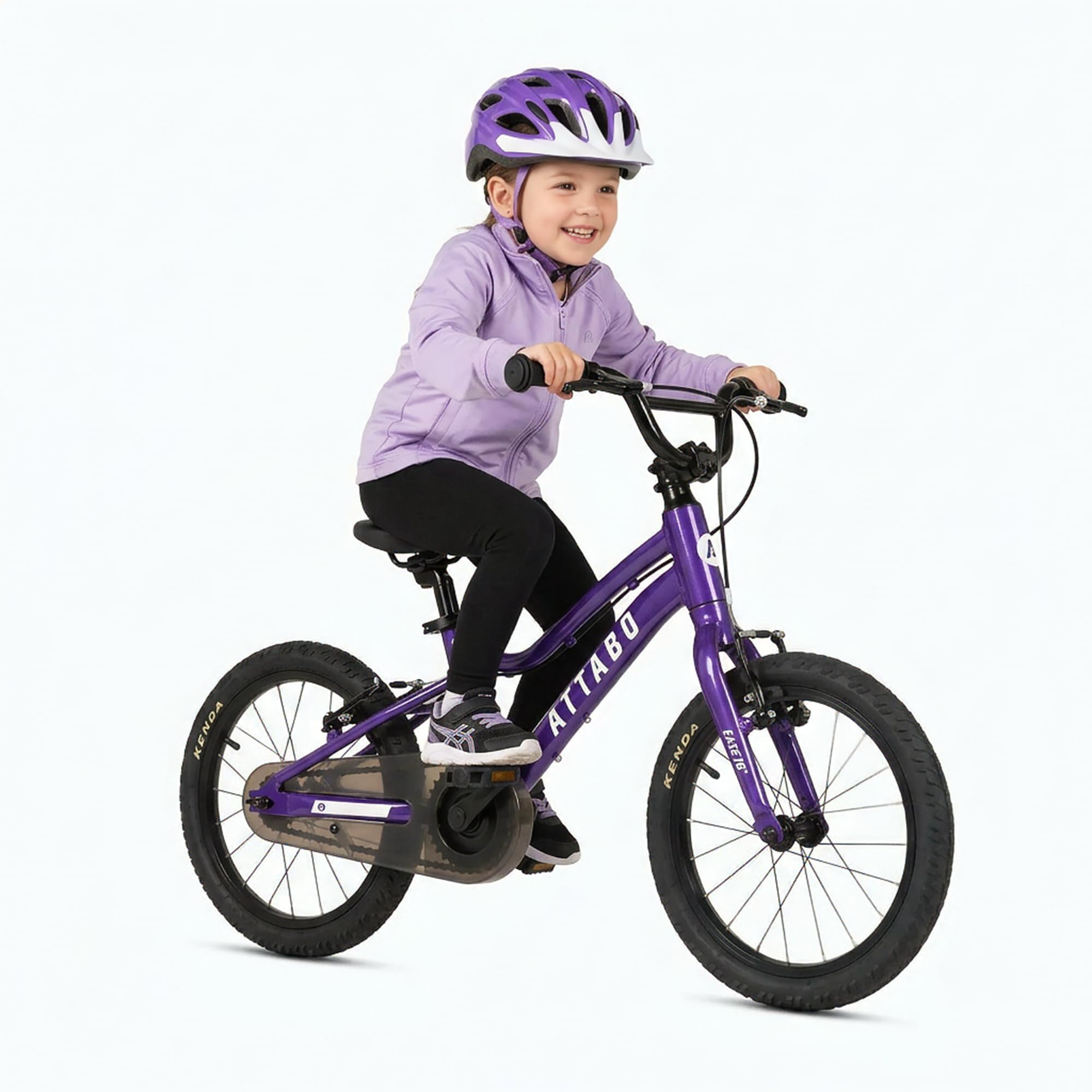 ATTABO Fahrrad Ease 16"" haltbares und ergonomisches Design mit geringem Überhang Ideal für Radfahranfänger Farbe Rot/Blau/Pink/Lila/Silber