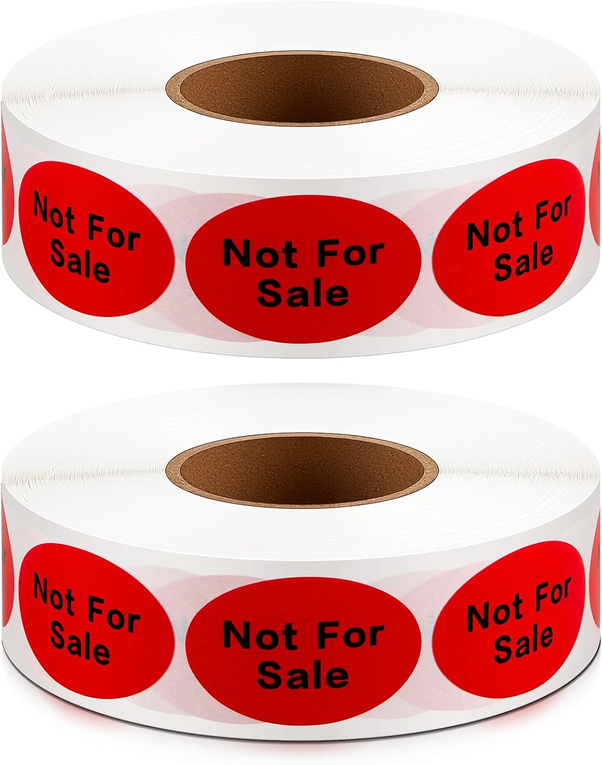 Zhanmai 2000 Pcs Not for Sale Labels Not for Resale Stickers 1.5x1 Inch Oval Retail Packaging Self-Adhesive 2 Rolls with 1000 Labels/Roll