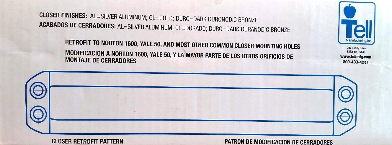 Door Closer Retrofit Mounting Pattern
