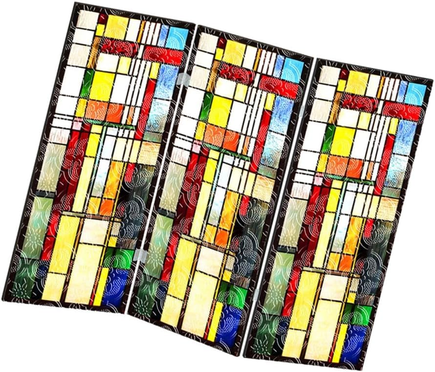 Double Side Folding Screen Acrylic Suncatchers Mini Desktop Folding Screen Ornament Home Office Desktop Decorations
