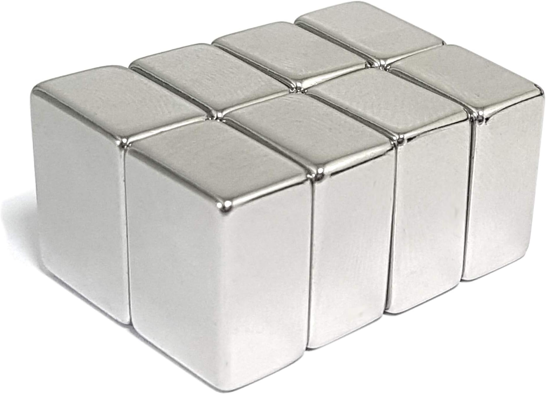 LeBigMag 8 Extra Large Extra Strong XXL Neodymium Block Magnets 2 x 1.4 x 1 cm Office Magnets Office Magnets Cuboid Power Magnets for Glass Magnetic Board Whiteboard Magnetic Board