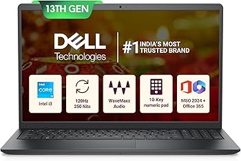 Dell 15, Intel Core i3 13th Gen - 1305U, 16 GB:DDR4 RAM, 512GB