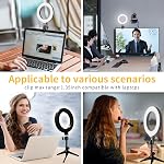 6" Ring Light for Laptop Computer, MEZHER Wecam Lighting for Video Conference Kit, Small Desk Ring Lights with Tripod Stand and Clip On for Zoom Meetings, Live Streaming,Tiktok, Skype