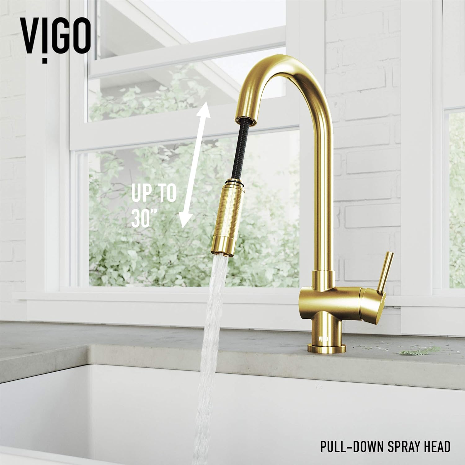 Hоlіdау Dеаlѕ 🛒 VIGO VG02008MG 17.0 H Gramercy Single-Handle Pull-Down Sprayer Kitchen Faucet in Matte Gold 50% оƒƒ Dіѕсоunt VIGO VG02008MG 17.0 H Gramercy Single-Handle Pull-Down Sprayer Kitchen Faucet in Matte Gold
