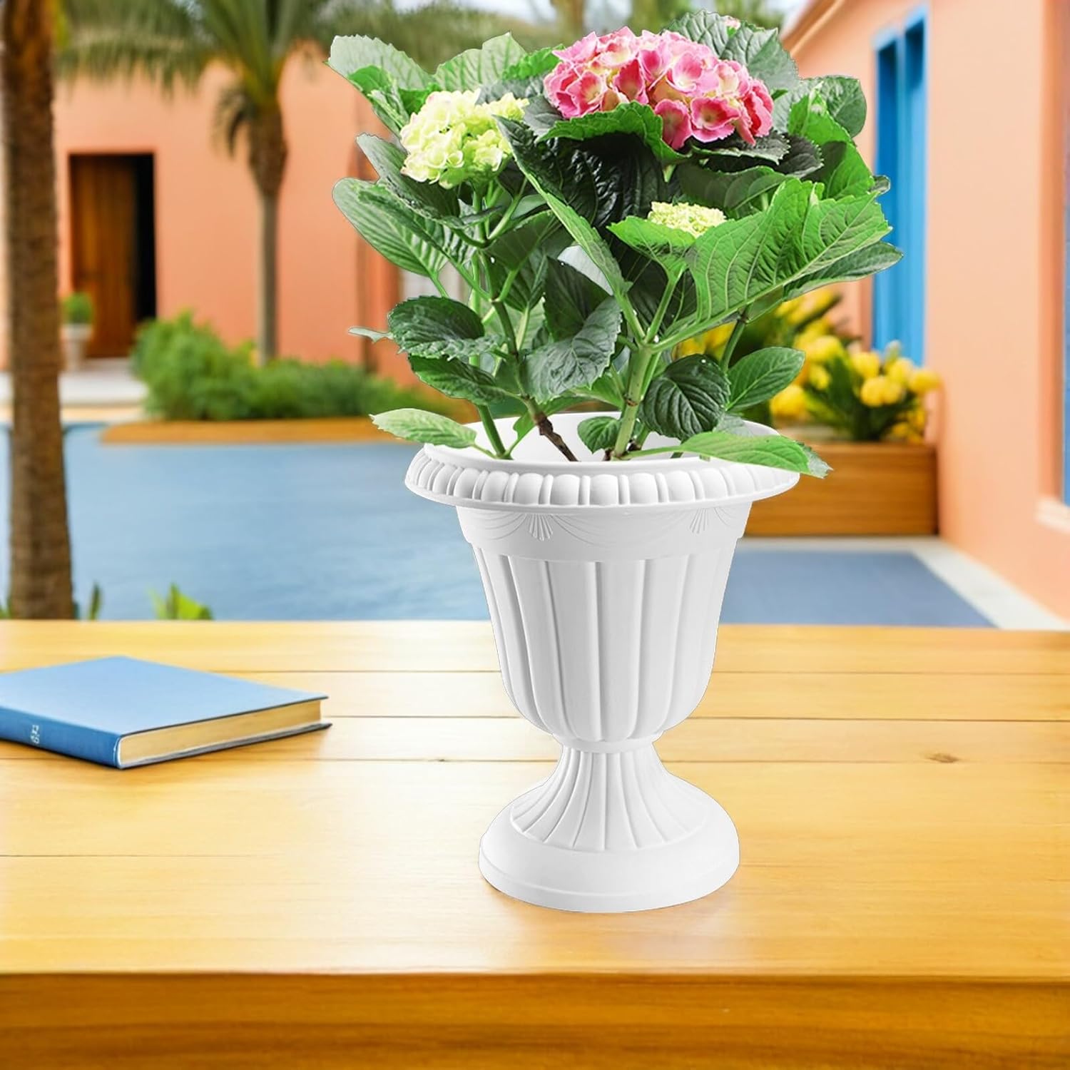 1 Set Flowers Pot Small Wedding Decor Large Pot Flower Decorative Planters Planter Urns Urn Home Decor s Tall Porch White Plastic