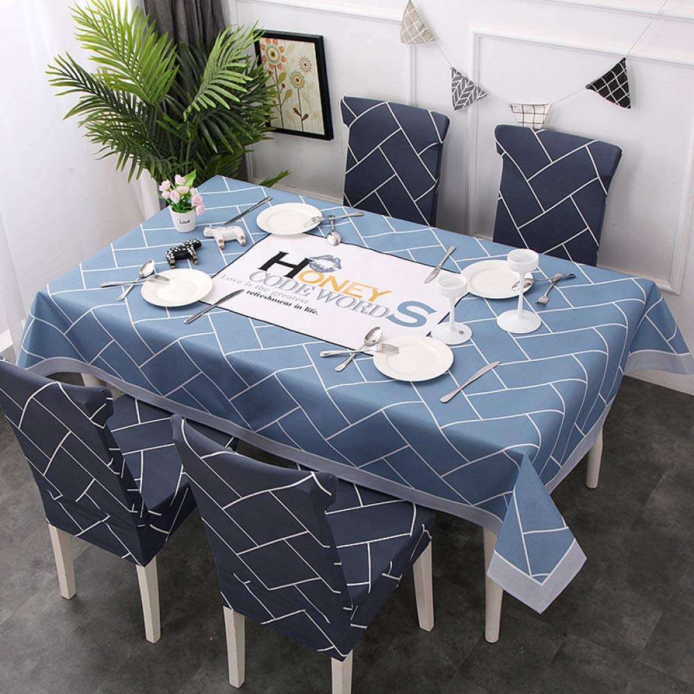 Nappe rectangulaire élégante haut de gamme et ses 4 housses de protection de chaise raffinées
