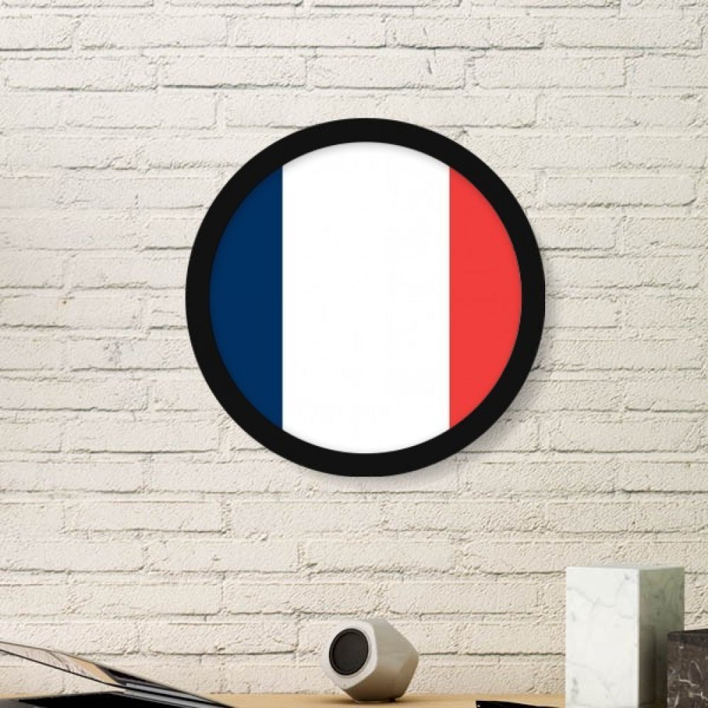 Drapeau national Europe pays symbole cadre rond noir pour habiller les petits murs vides