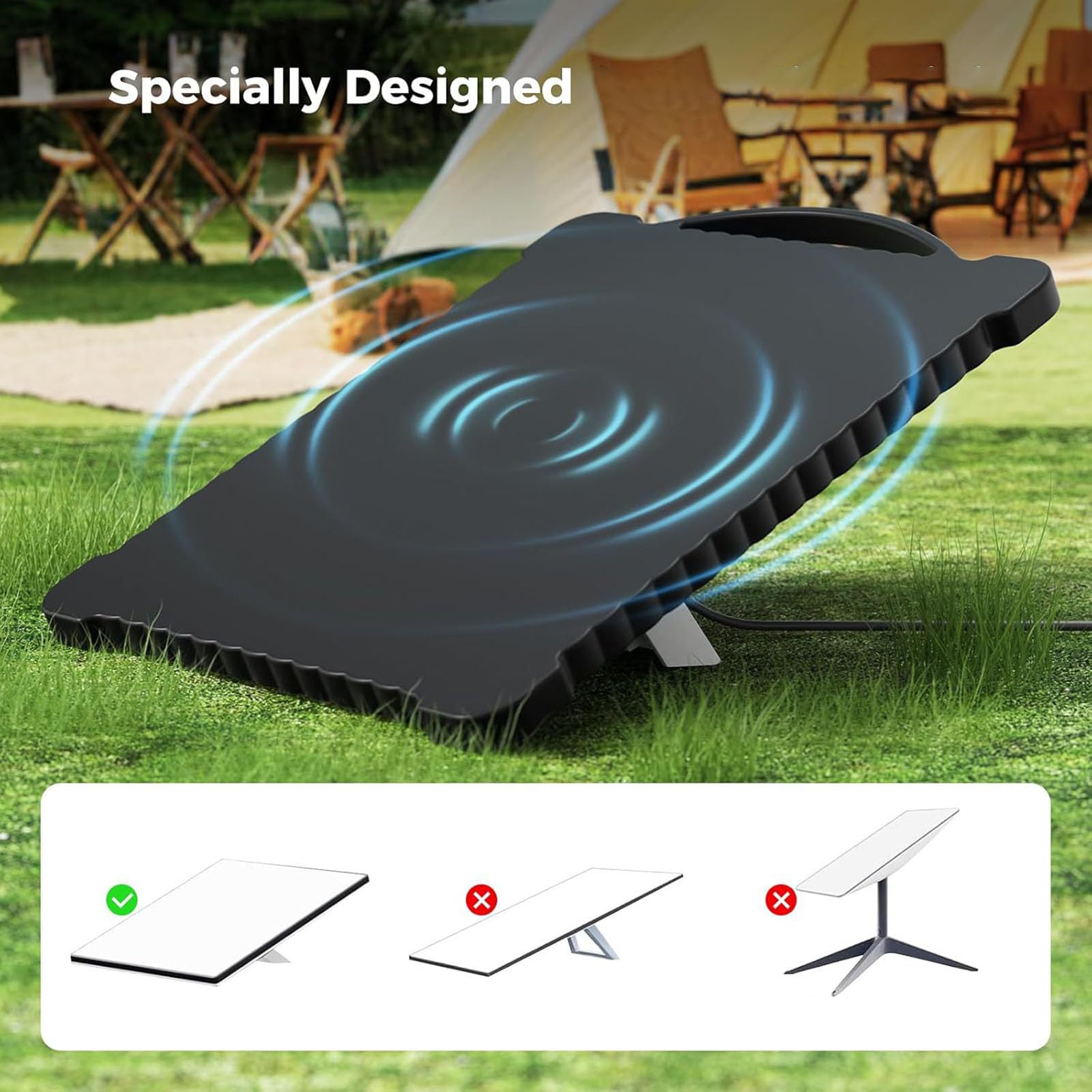 Funda de silicona para antenas de satélite pequeñas, funda protectora que ofrece un protector completo para uso en exteriores