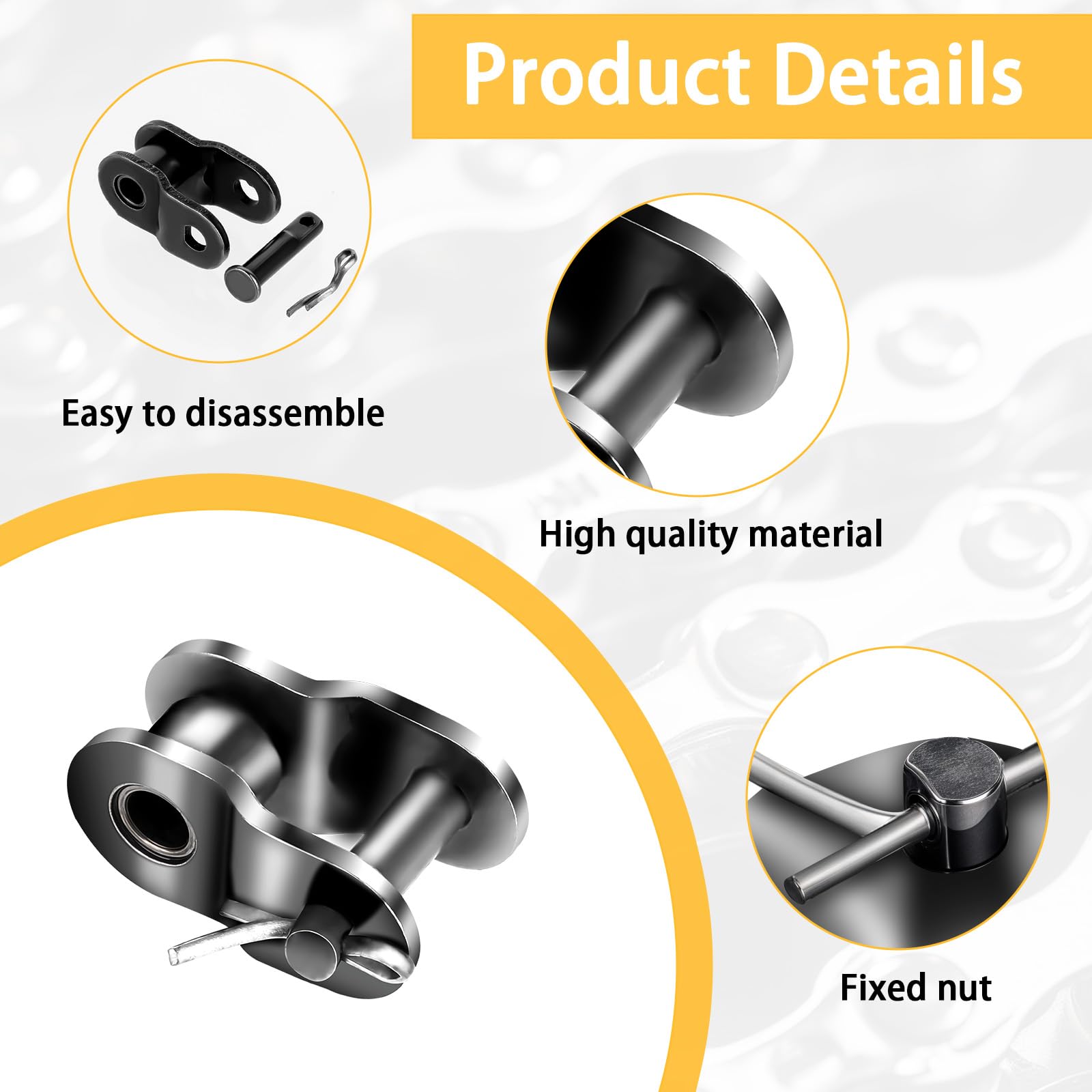15PCS 420 Chain Half Link Roller Chain Offset Link #420, Half Links, Crank Links — Amazon image 3