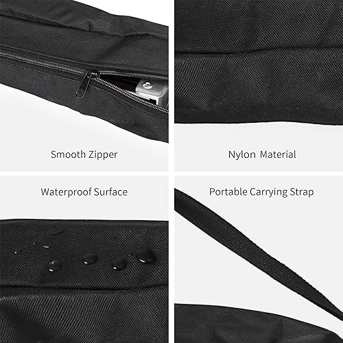 Miniatura 3 de Meking Bolsa de transporte de 23.6 pulgadas con correa para trípode de soporte de luz, monopié fotográfico, estudio fotográfico