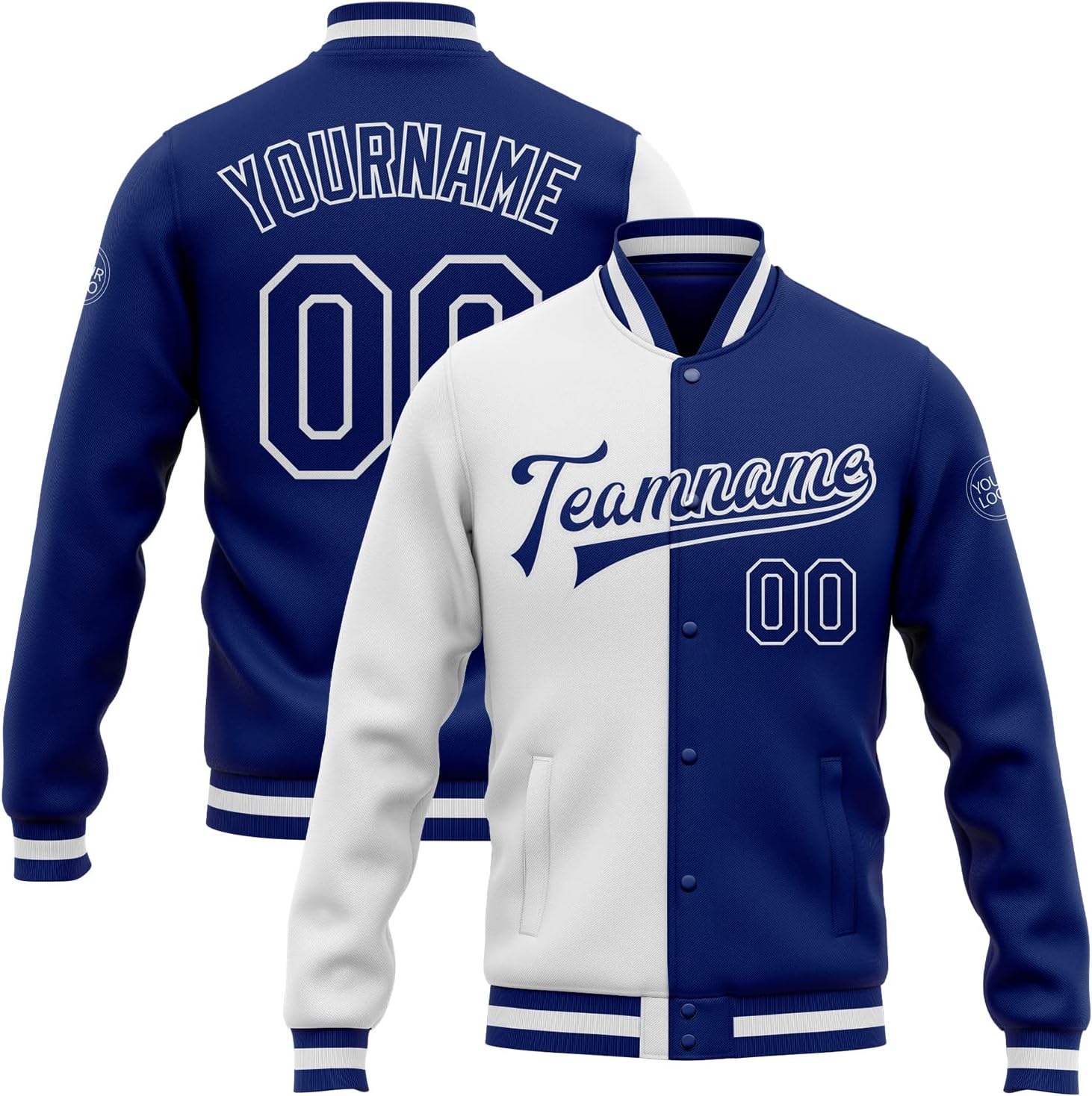 Custom Men Women Youth Varsity Jacket Cotton Blend Personalized Baseball Letterman Jacket Bomber Coat Stitched Name Number
