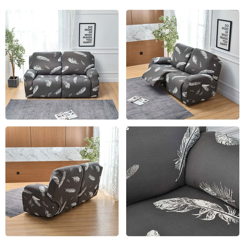 Copripoltrona Relax Reclinabile Elettrica Con Tasche – Fodera Jacquard Universale, Elasticizzata, Antiscivolo (Colore #6, 2 Posti)