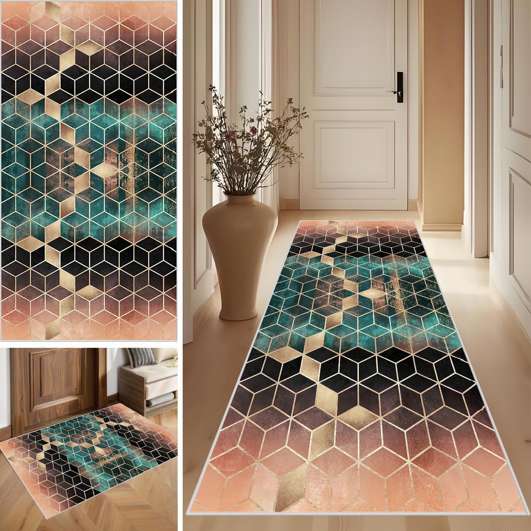 Tapis entree interieur absorbant pour sécuriser le couloir et la cuisine 80x400 cm