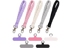 Macrame Cell Phone Wrist Lanyard with Phone Tether Tabs