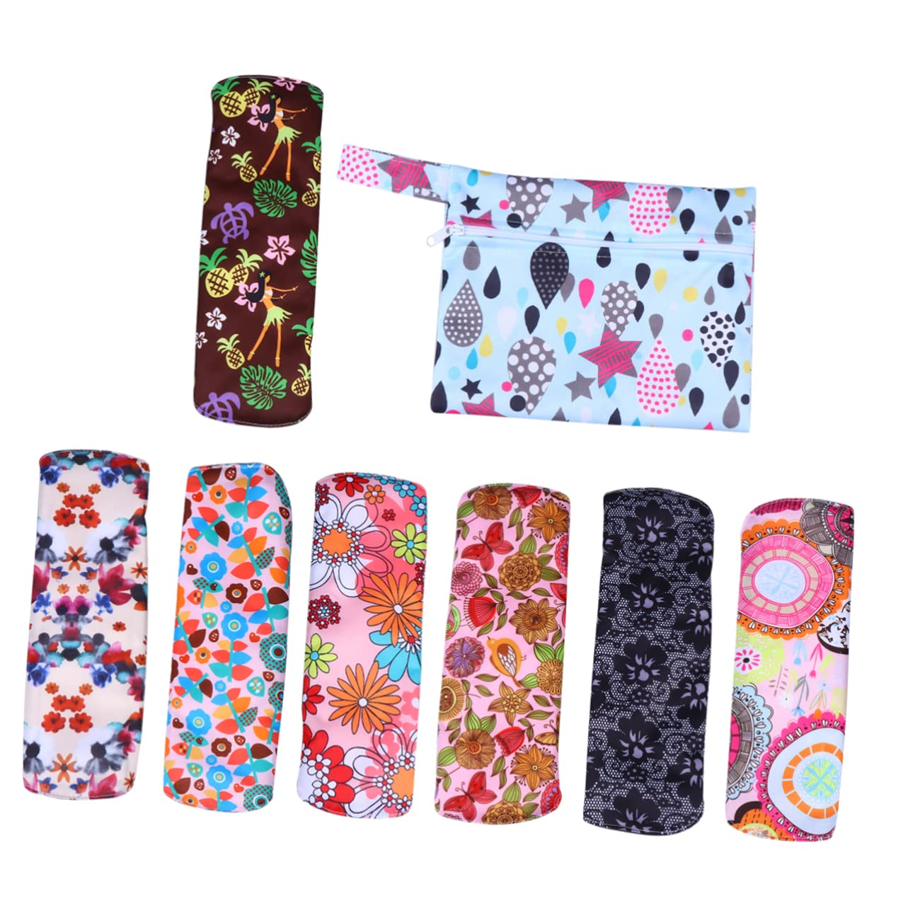 Healvian 8pezzi Assorbenti Donna Igienici Lavabili in Cotone Traspiranti Riutilizzabili Resistenti e Sicuri Ecologici con Design Pratico Facile da Pulire e Piegare per Ciclo Mestruale