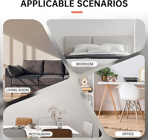 Miniatura 4 de FILLOVE Reloj de pared decorativo grande con péndulo para sala de estar, manecillas de metal, esfera blanca con acento naranja, reloj de pared de