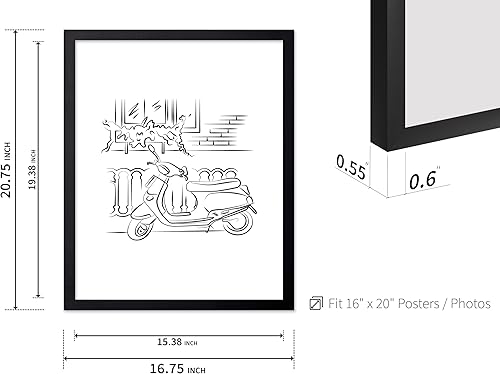 Miniatura 663 de Poster Master Póster de peonías – Estampado de flores retro – Ilustración floral – Ilustración en blanco y negro – Diseño de línea y abstracto –