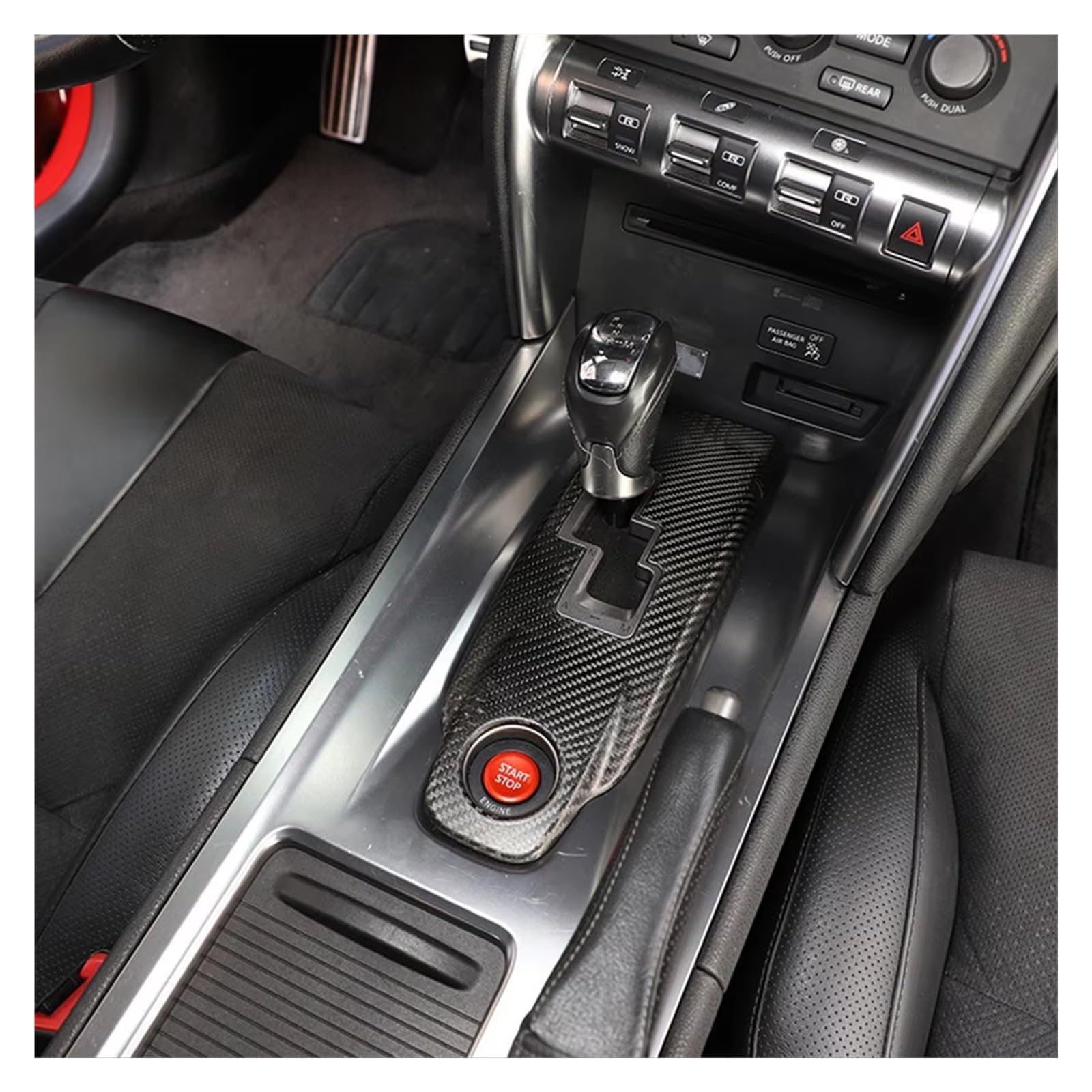 Accessori Interni Auto Per Nissan Per GTR R35 2008-2016, Pannello Del Cambio In Fibra Di Carbonio A Secco, Cornice Decorativa, Rivestimento Interno modanature interne