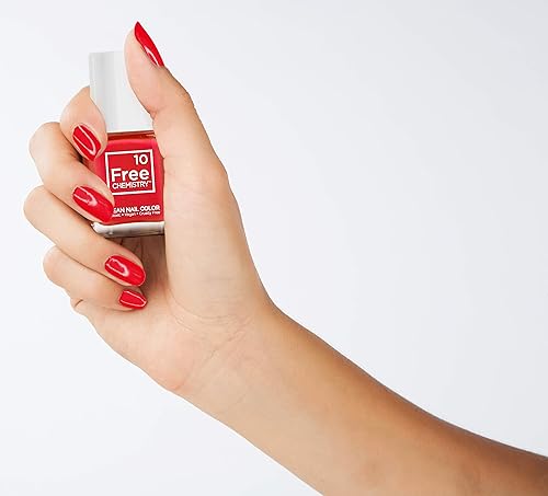 Vista 44 de Esmalte de uñas libre de tóxicos de 10+ Free Life - Red Ruby Beauty Belleza de rubí rojo