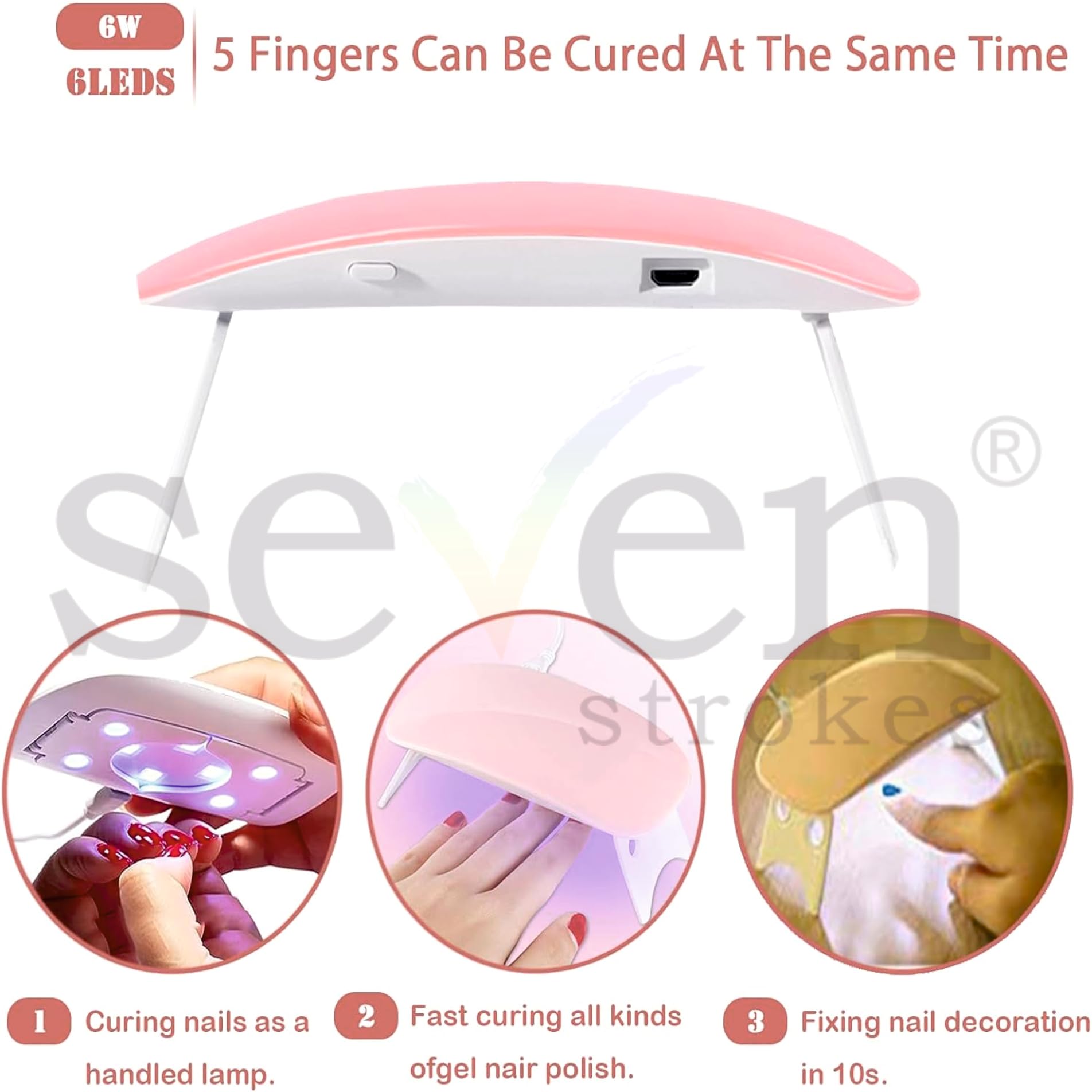 SEVEN STROKES TOXIC FREE I NAIL ART KIT I POLYGEL NAIL KIT I POLYGEL NAIL EXTENTION KIT for Builder Gel UV Nail Art Kit Nail Extension Set ((Nude)) - Image 6 thumbnail