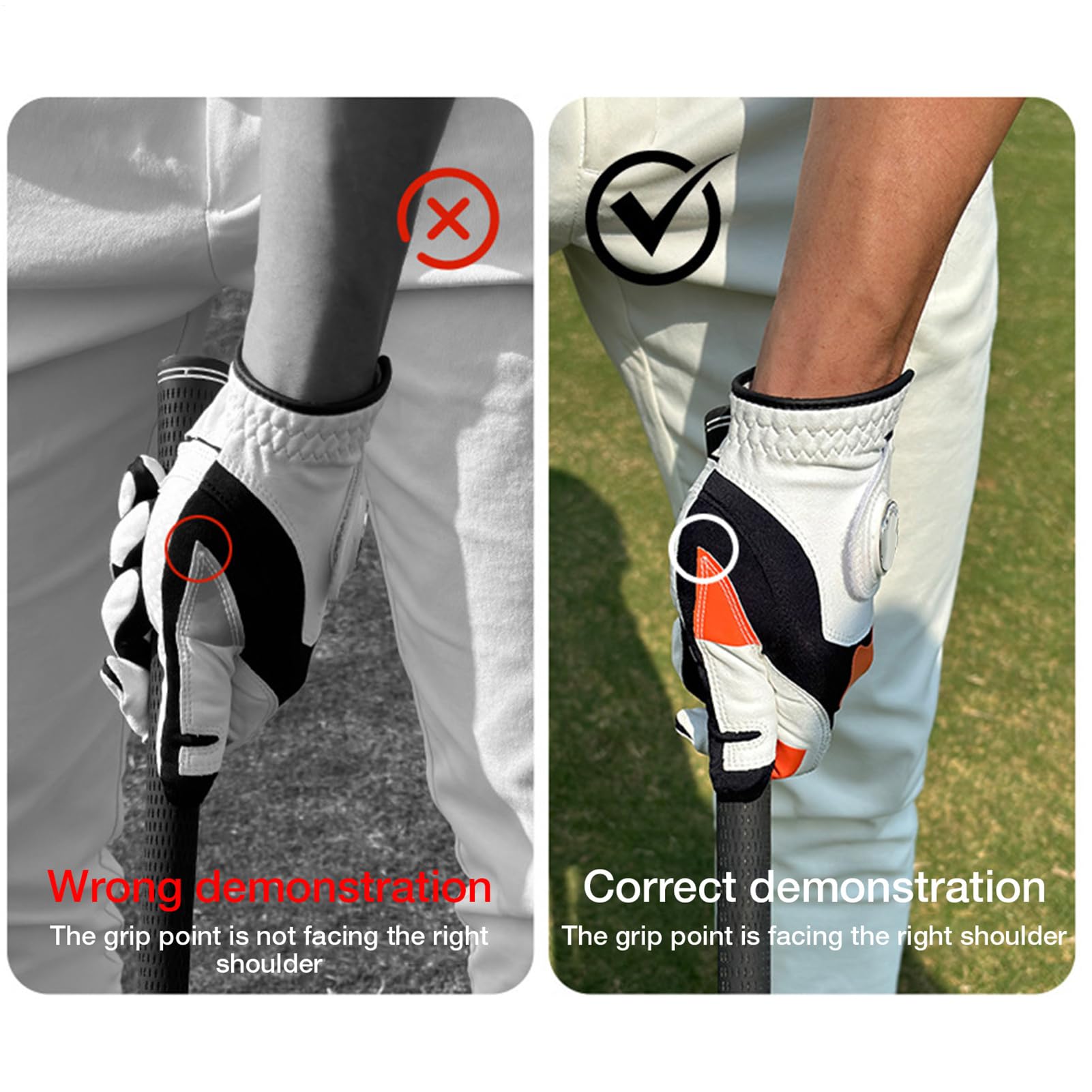 Guanto Golf Allenamento Presa Accessorio Grip Trainer Antiscivolo