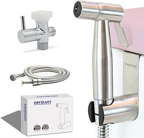 Miniatura 11 de Pulverizador de bidé de inodoro de mano para inodoro, control de presión de agua ajustable con manguera de bidé para lavado femenino, pañal de tela