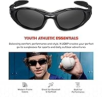 Vista 2 de X LOOP Youth Sports Polarized Sunglasses for Boys Kids Teens Age 8-16 Baseball Wrap Around UV400 Glasses