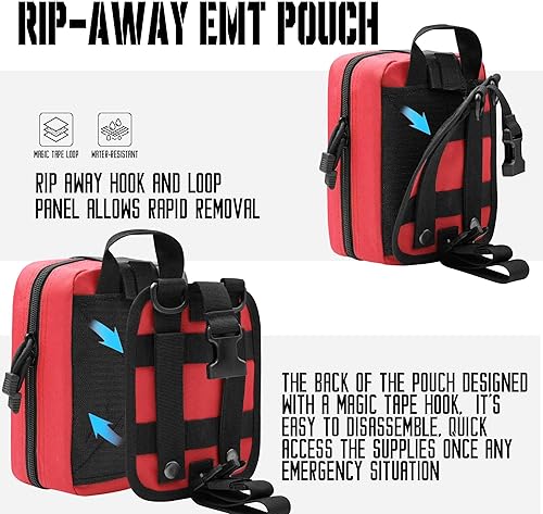 Miniatura 3 de Bolsa Molle Ifak 1000D Rip Away, táctica desgarrable, bolsa médica vacía, bolsa militar de primeros auxilios solo para camping, senderismo, viajes